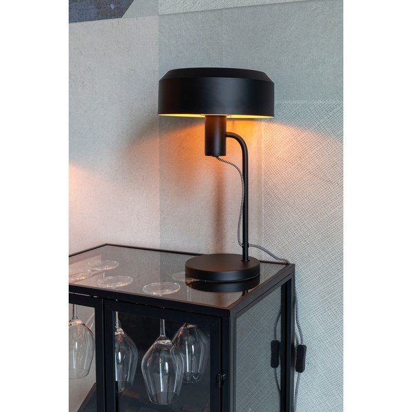 Lampada da tavolo nera Landon - White Label-image-1