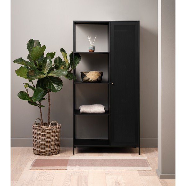 Libreria in metallo nero 90x180 cm Malibu - Unique Furniture-image-3