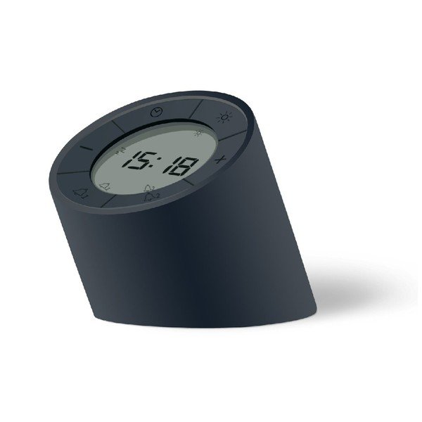 Sveglia nera con display a LED sul bordo The Edge - Gingko