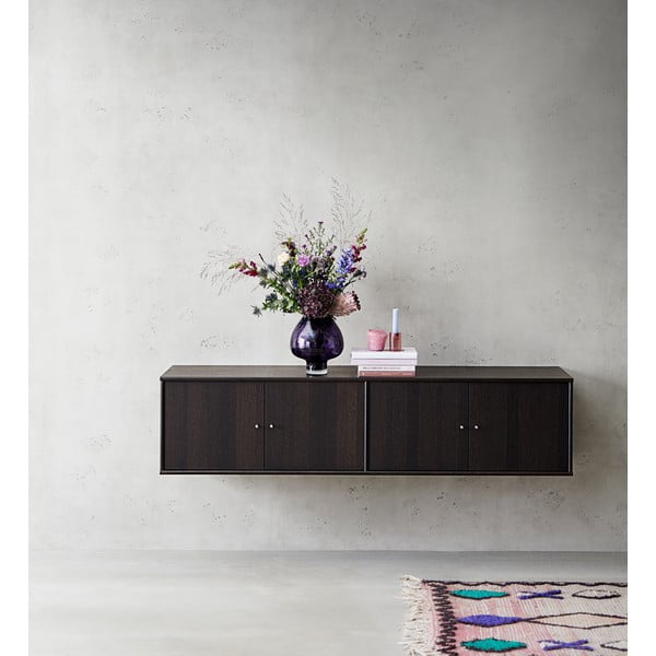 Cassettiera bassa marrone scuro in rovere 176x42 cm Mistral - Hammel Furniture-image-1