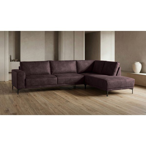 Divano angolare in similpelle marrone (angolo destro) Copenhagen - Scandic-image-4