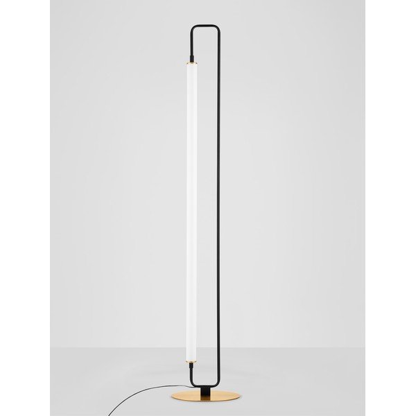 Lampada da terra LED bianca/nera opaca in metallo (altezza totale 150 cm) Wetro – Nova Luce-image-4