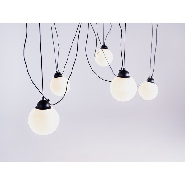 Lampadario nero con paralume in metallo Popo - CustomForm-image-4