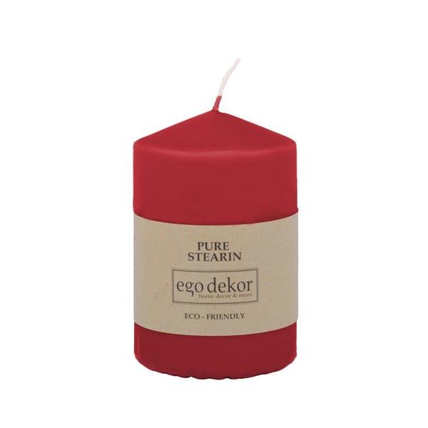 Candela rossa Top, tempo di combustione 25 h Eco - Eco candles by Ego dekor
