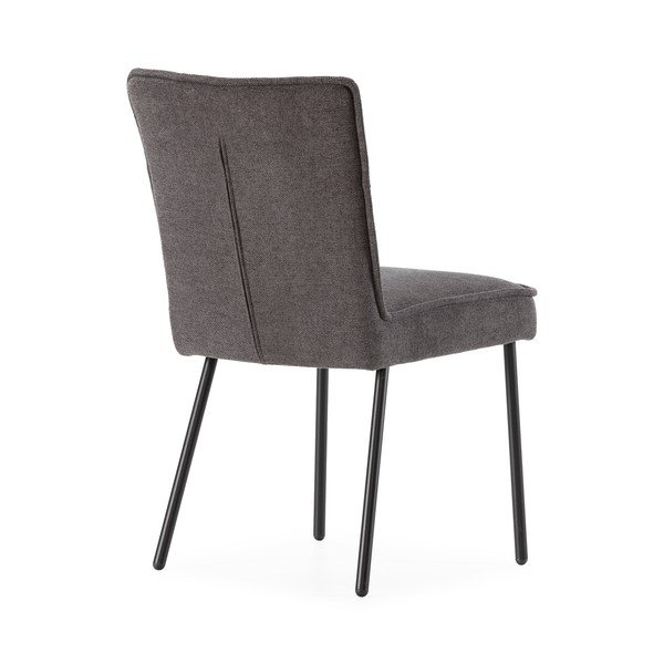 Sedie da pranzo in set grigio scuro imbottito 2 pz Vesta – MOME-image-4