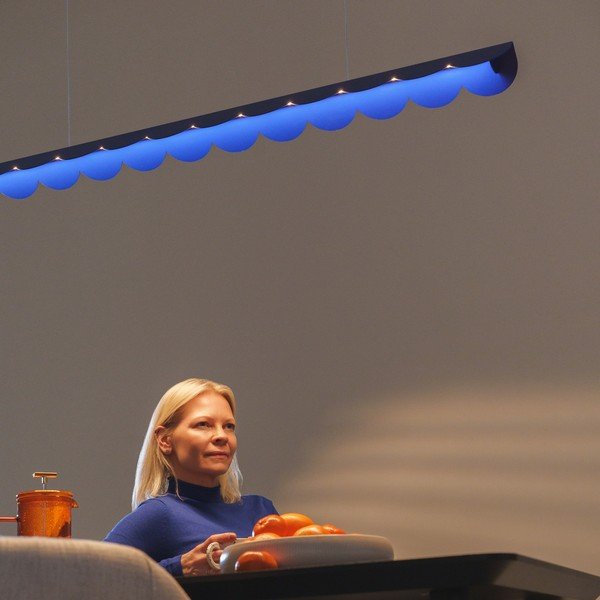 Lampadario LED blu scuro in alluminio BISCUIT – Thoro-image-3