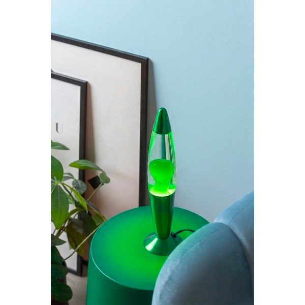 Lava lamp verde in vetro (altezza totale 35,5 cm) Funky Rocket Lava – Leitmotiv-image-1