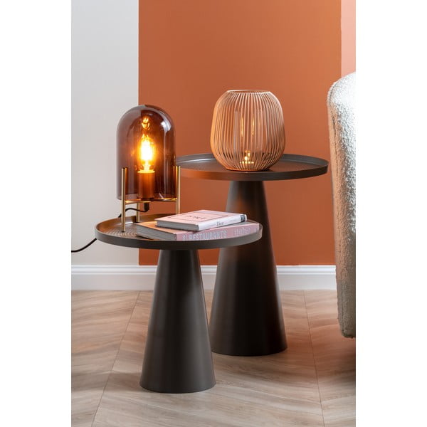 Lampada da tavolo in vetro marrone Bell, altezza 30 cm - Leitmotiv-image-1