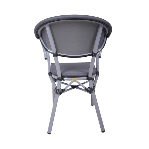 Sedia da esterno grigia in metallo Toskana – Garden Pleasure-image-3