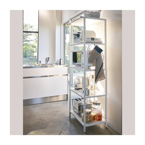 Scaffale bianco opaco in acciaio 60x170x46,5 cm Tower – YAMAZAKI-image-4