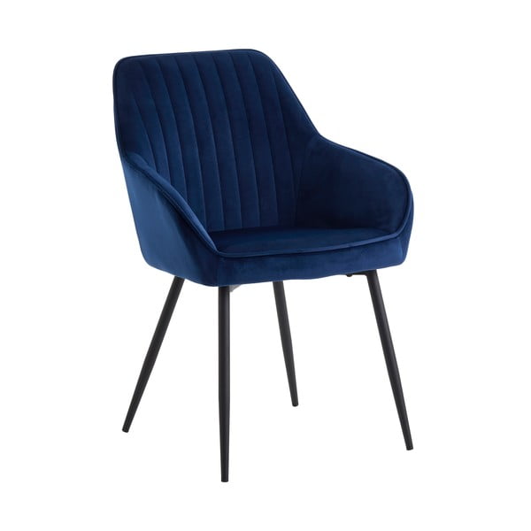 Set di sedie da pranzo blu scuro in imbottito con braccioli 2 pz Nolan Stripe – Unique Furniture