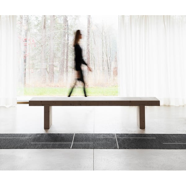 Tappeto da interno/esterno nero 70x90 cm Fred Black – Pappelina-image-1