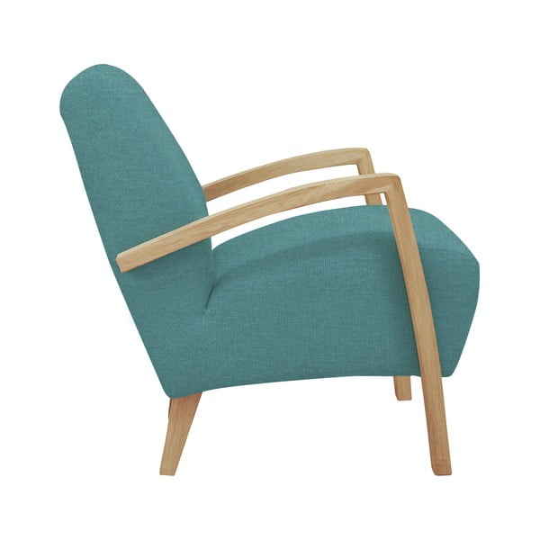 Světle modré křeslo se světlými nohami Windsor & Co Sofas Luna-image-1