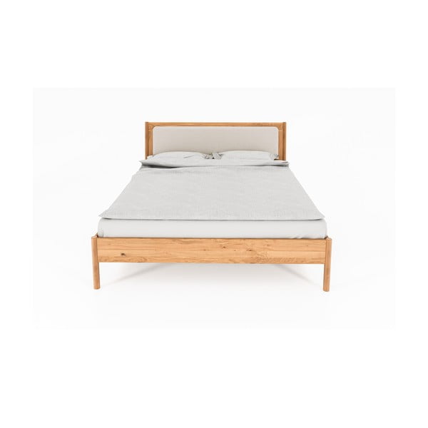 Letto matrimoniale in rovere con testiera imbottita 140x200 cm Pola - The Beds-image-4