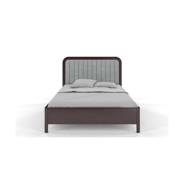 Letto matrimoniale marrone-grigio in legno di faggio Visby , 200 x 200 cm Modena - Skandica-image-2