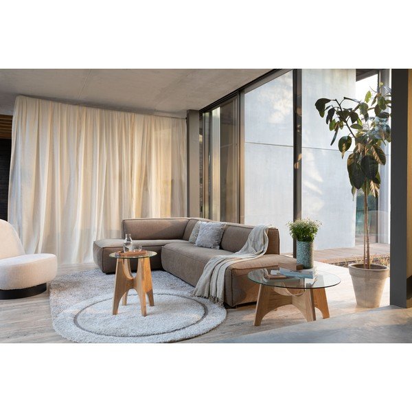 Tavolino rotondo con piano in vetro ø 45 cm Kobe – Zuiver-image-3