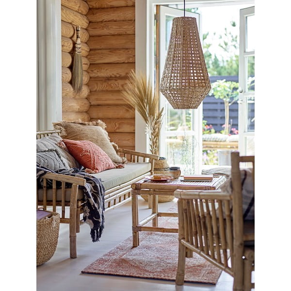 Divano da giardino in bambù di colore beige-naturale Sole - Bloomingville-image-4