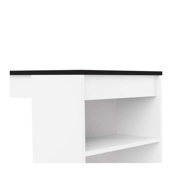 Tavolo da bar bianco con piano nero Aravis - TemaHome-image-2
