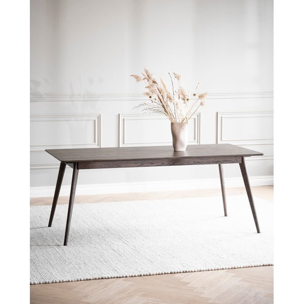 Tavolo da pranzo pieghevole in rovere marrone scuro 90x190 cm Yumi - Rowico-image-2