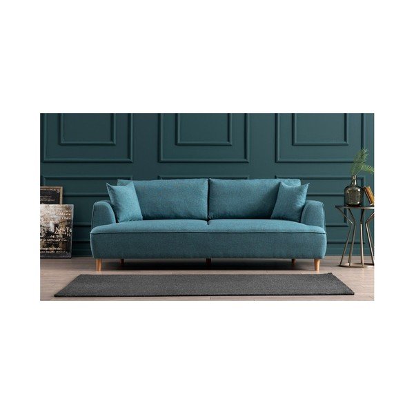 Divano a tre posti blu turchese Felix - Balcab Home-image-3