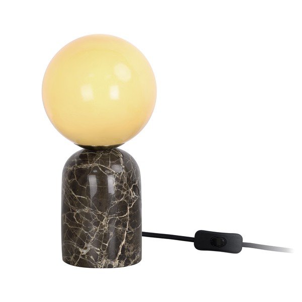 Lampada da tavolo marrone scuro in marmo (altezza totale 20 cm) Lazio Sphere – Leitmotiv-image-2