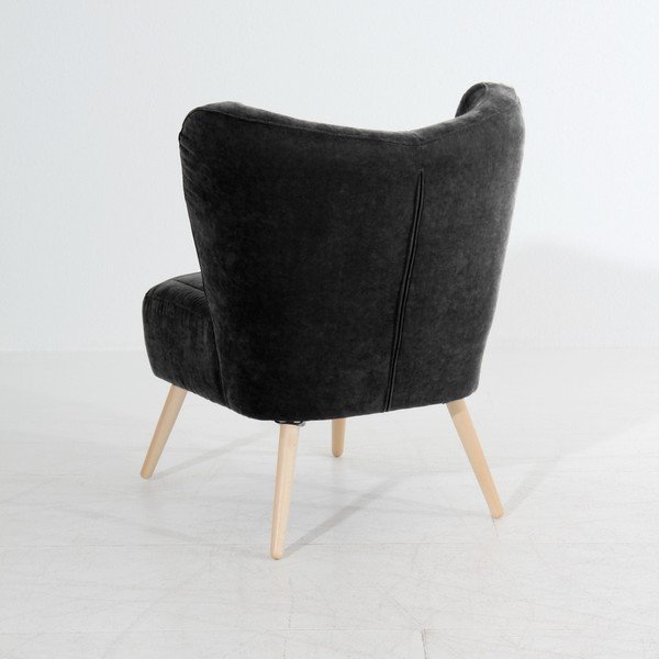 Poltrona nera Sari Velur - Max Winzer-image-3