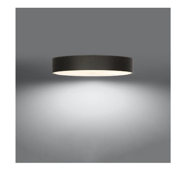 Lampada da soffitto nera con paralume in vetro ø 80 cm Herra - Sollux-image-1