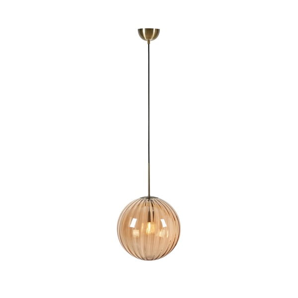 Lampada a sospensione con paralume in vetro arancio-bronzo ø 35 cm Fengari - Markslöjd