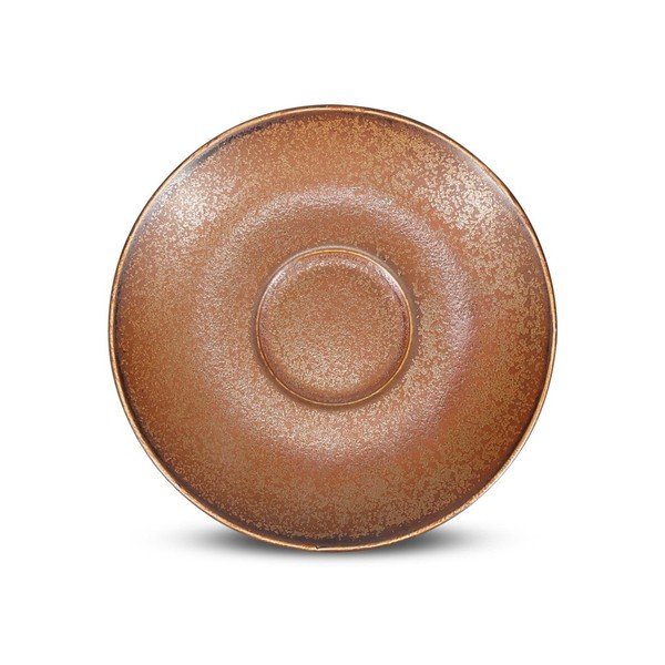 Piattino marrone in porcellana ø 14 cm Ovio – BonBistro