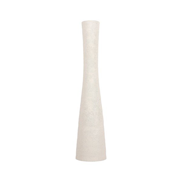 Vaso bianco in ceramica (altezza totale 29 cm) Cone – S|P Collection