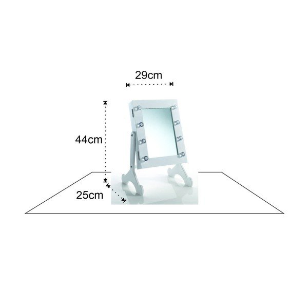 Specchio per make-up con illuminazione 29x44 cm Coffer Lux LED – Tomasucci-image-2