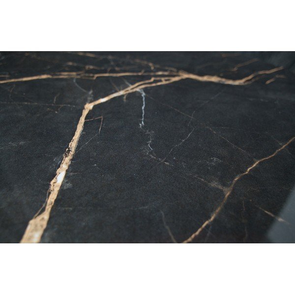 Tavolino nero con piano in porcellana , ⌀ 60 cm Vida - WOOOD-image-1