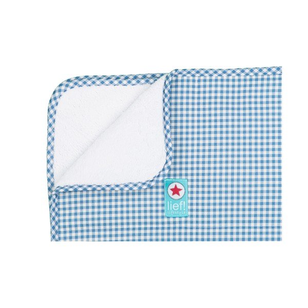 Copriletto per lettino blu e bianco, 100 x 75 cm - Tiseco Home Studio-image-1