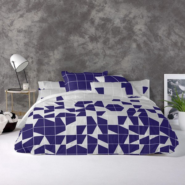 Copripiumino in cotone Struttura, 200 x 200 cm - Blanc