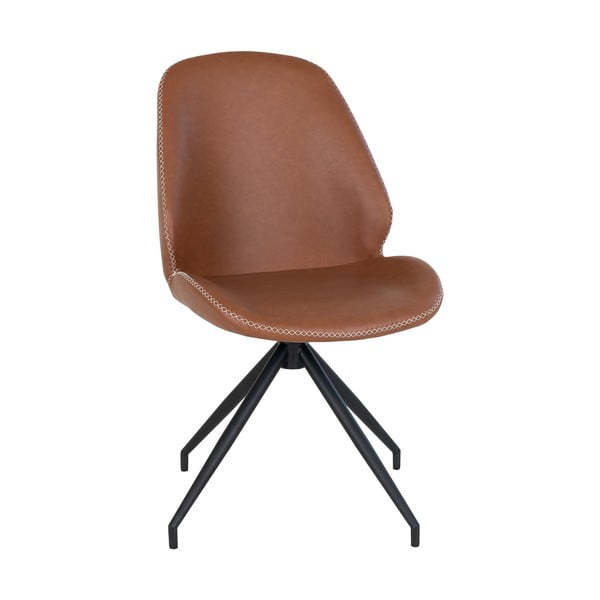 Sedie da pranzo marrone cognac in un set di 2 pezzi Monte - House Nordic-image-2