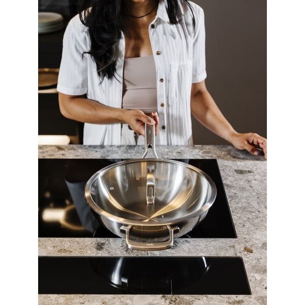 Padella wok in acciaio inox con coperchio ø 30 cm Chili Ta – FABINI-image-3