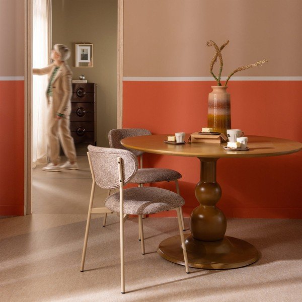 Tavolo da pranzo rotondo in mango massiccio 120x120 cm Blanco – WOOOD-image-1