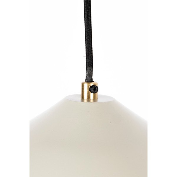 Lampada a sospensione beige con paralume in metallo ø 26 cm Aysa - White Label-image-3