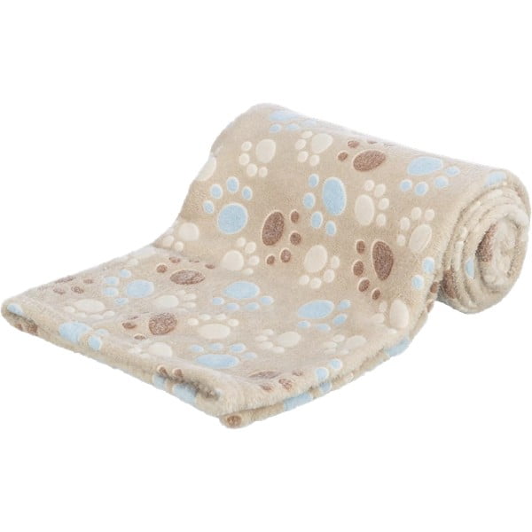 Coperta per cani beige in lana di pecora 75x50 cm Trixie Laslo – Plaček Pet Products