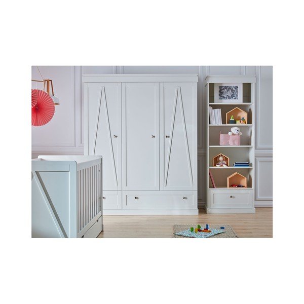 Armadio per bambini bianco, altezza 205 cm Marie - Pinio-image-1