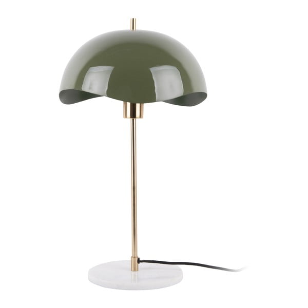 Lampada da tavolo verde (altezza 56 cm) Waved Dome - Leitmotiv