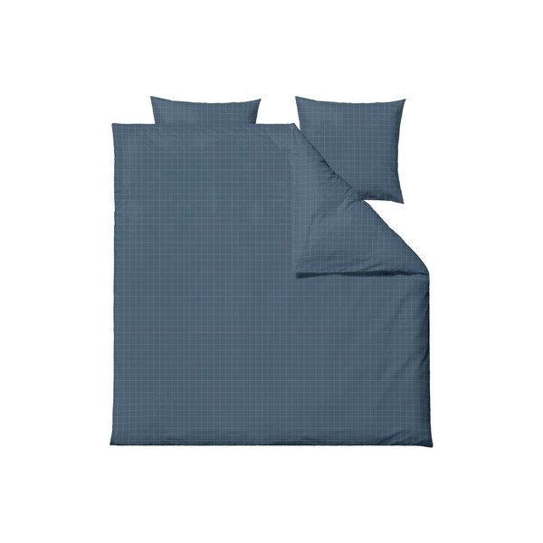 Biancheria da letto matrimoniale damascata blu scuro 200x220 cm Clear - Södahl-image-3