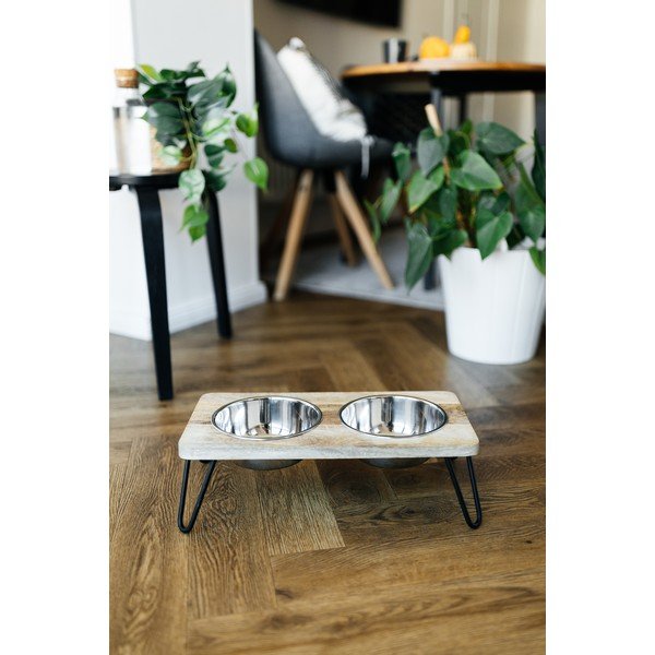 Set di ciotole con supporto in legno per cane Dog Fantasy – Plaček Pet Products-image-1