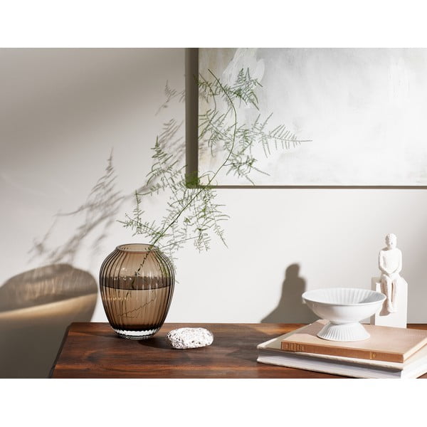 Vaso in vetro marrone fatto a mano Hammershøi - Kähler Design-image-1