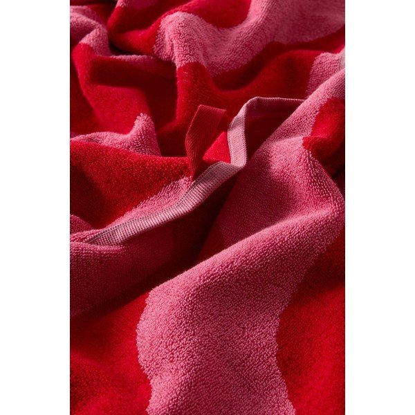 Asciugamano rosso/rosa in cotone 90x150 cm Waves – Jotex-image-4