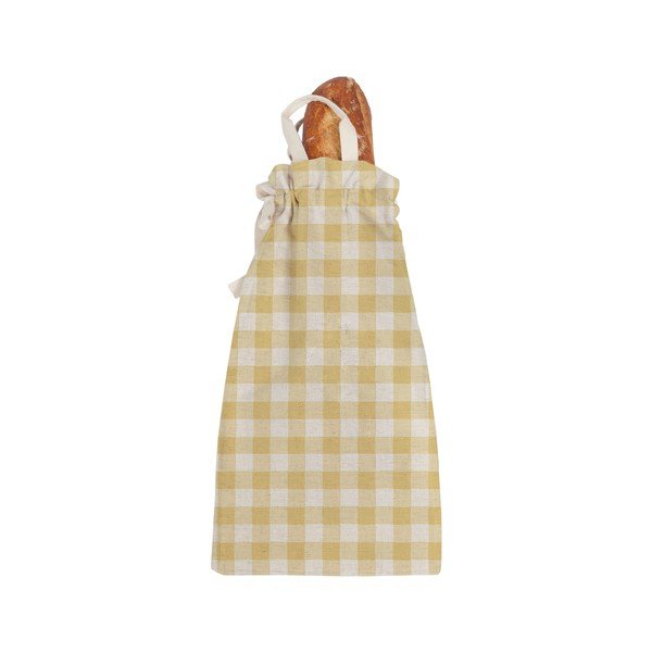Borsa per il pane in lino giallo Vichy - Really Nice Things
