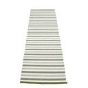 Passatoia da interno/esterno verde/color crema 70x240 cm Teo Sage – Pappelina