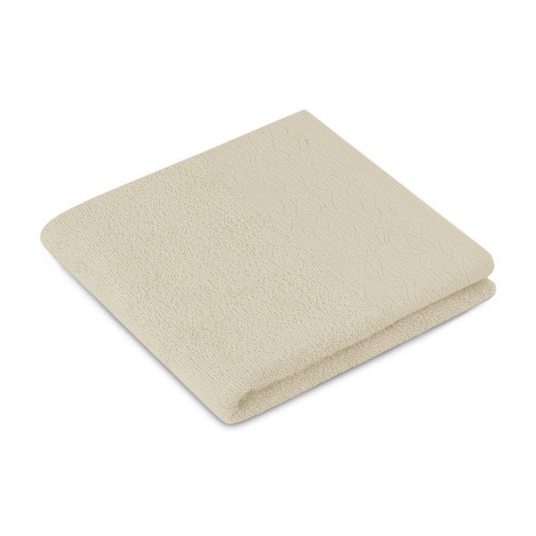 Set di asciugamani per viso e corpo tipo terry beige in cotone 3 pz Flos – Restilo-image-1