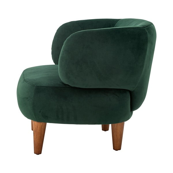 Poltrona verde scuro in velluto Ruperta - Bloomingville-image-3