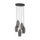 Lampadario con paralume in vetro grigio scuro-bronzo ø 45 cm Lukaro - Light & Living